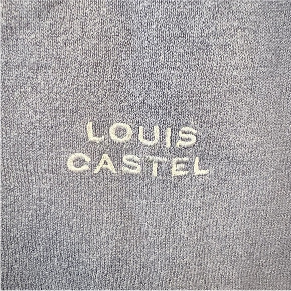 Louis Castel Mens Blue Cotton Blend Golf Vest Logo Size 110 US XL - Picture 4 of 9
